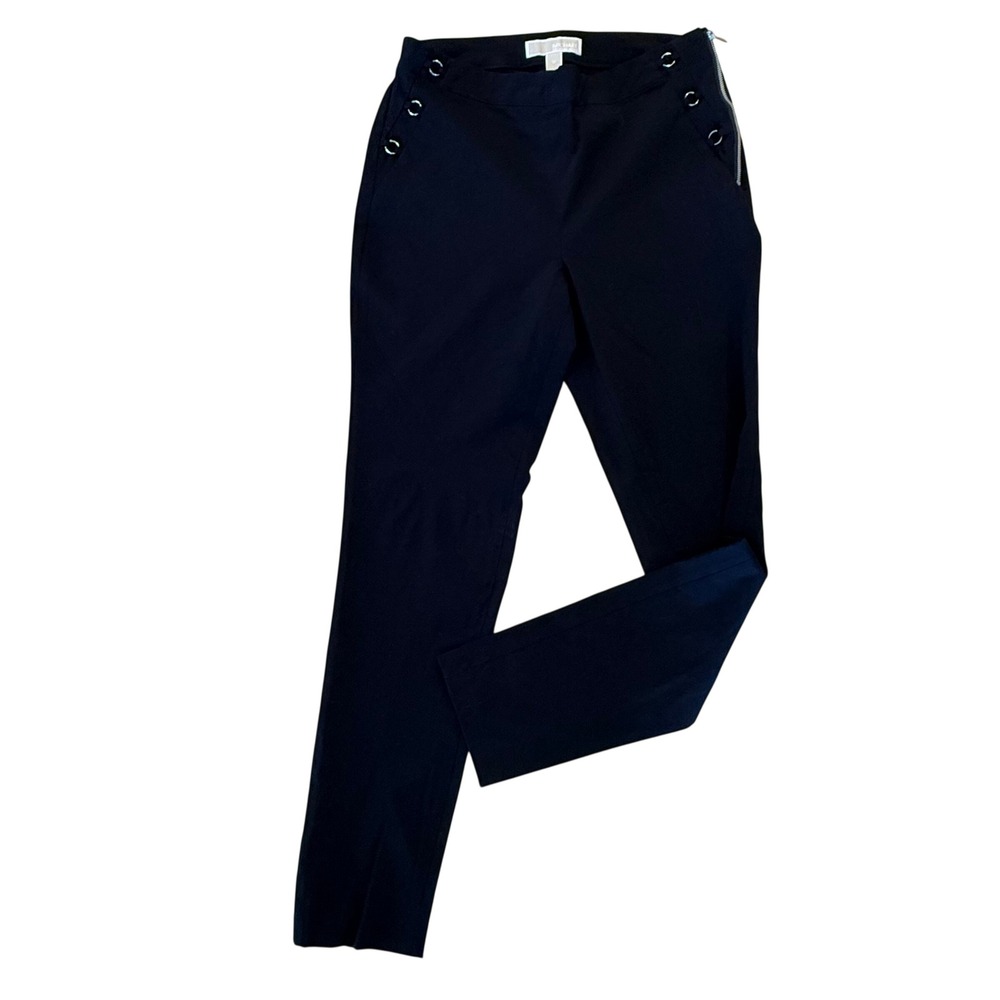 MICHAEL Michael Kors Black Zipper Detail Dress Pants‎ Women's Size M